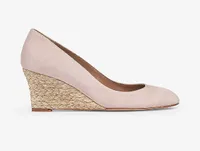 Eevi cork-heel leather wedges, &nbsp;(£249.00) $275.00 | LK Bennett