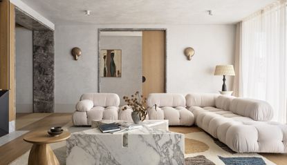 A living room with a Camaleonda sofa