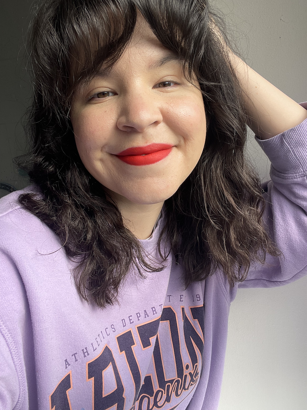 Mica Ricketts wearing Chanel Rouge Allure Velvet Matte Colour