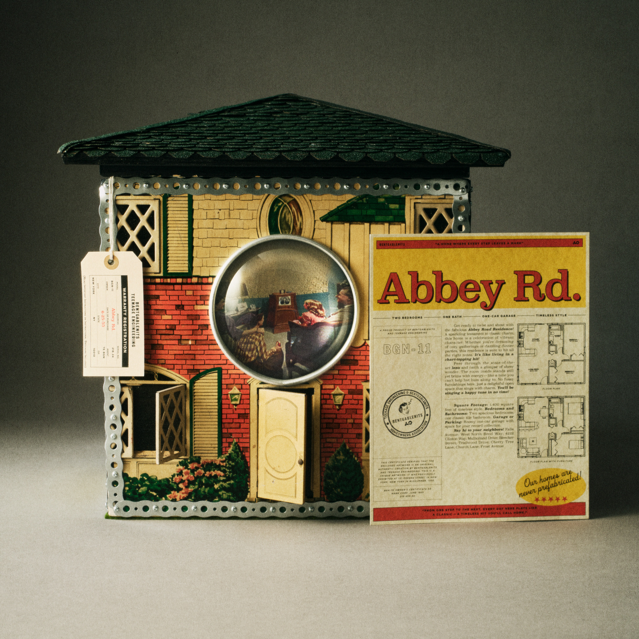 Abbey Road dollhouse, Bentgablenits x Teenage Engineering