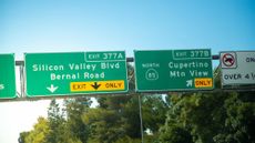 The street sign for Silicon Valley Vlvd is seen in California.