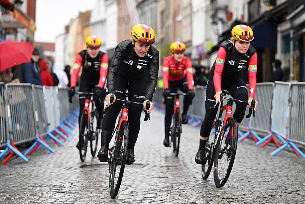 BRUGES, BELGIUM - MARCH 26: Linda Zanetti of Switzerland and Team Uno-X Mobility prior to the 9th Ronde van Brugge - Tour of Bruges 2026, Women's Elite a 143.7km one day race from Bruges to Bruges on March 26, 2026 in Bruges, Belgium. (Photo by Luc Claessen/Getty Images)