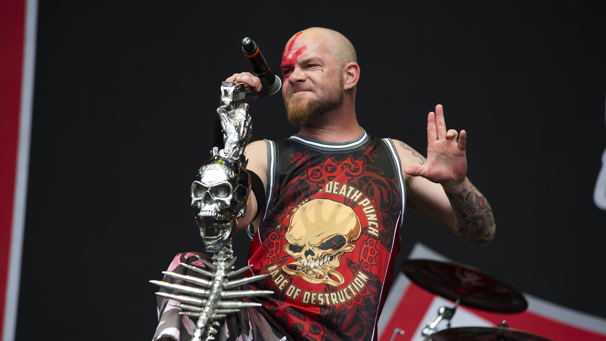 Five Finger Death Punch&#039;s Ivan Moody at Reading 2016