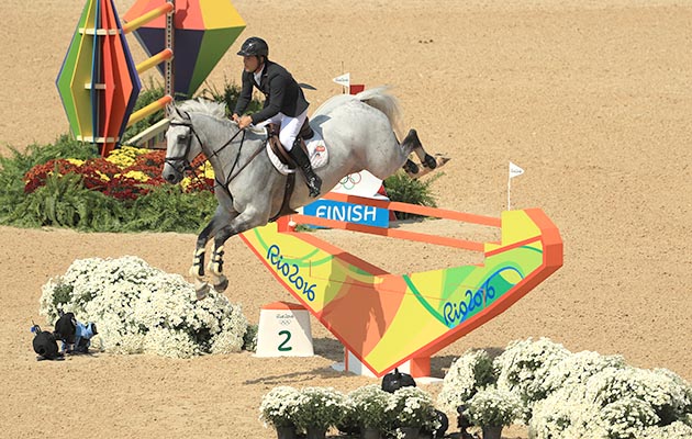 RIO DE JANEIRO, BRAZIL - AUGUST 19: Sergio Alvarez Moya of Spain riding Carlo 273 competes during the Equestrian Jumping Individual Final Round on Day 14 of the Rio 2016 Olympic Games at the Olympic Equestrian Centre on August 19, 2016 in Rio de Janeiro, Brazil. (Photo by Mike Ehrmann/Getty Images)