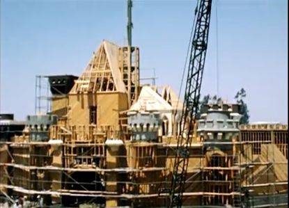 The construction of Sleeping Beauty's castle