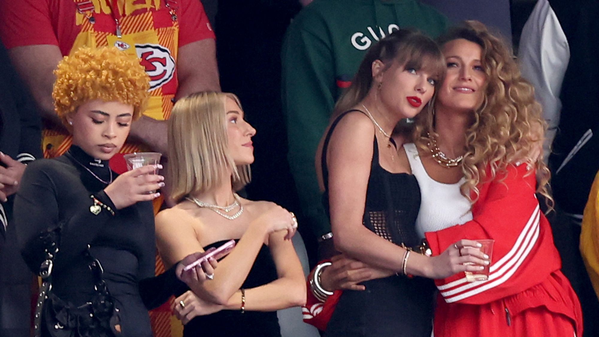 Taylor Swift and Blake Lively attend the Super Bowl in 2024