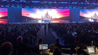 Disney’s 2026 Upfront, held at NYC’s Javits Center, featured a full-surround L-Acoustics L-ISA Immersive Hyperreal system.