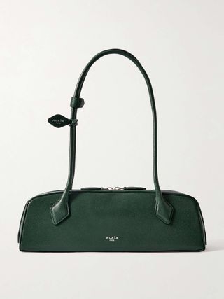 Le Teckel Medium Textured-Leather Shoulder Bag