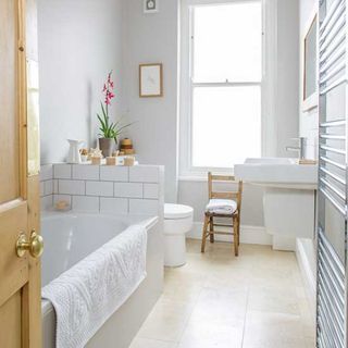 bathroom with white bathtub