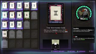 Hades 2 Arcana Cards upgrade with moon dust the wayward son