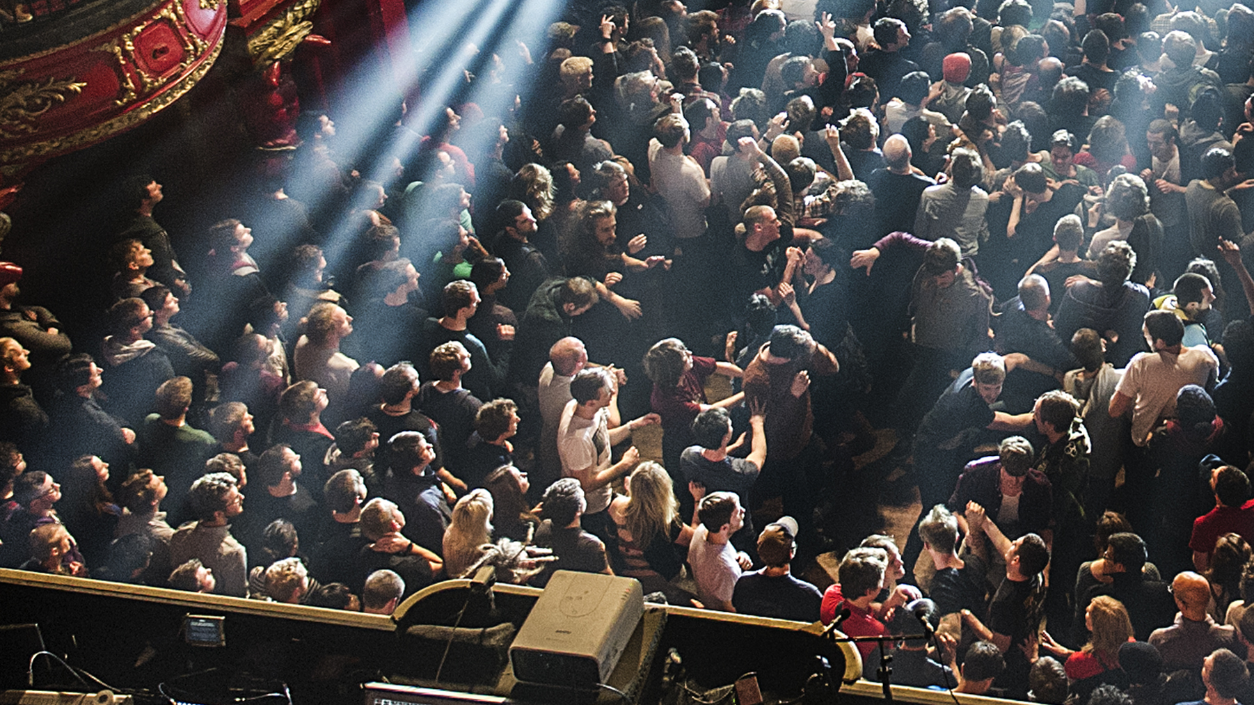 A crowd at a prog gig