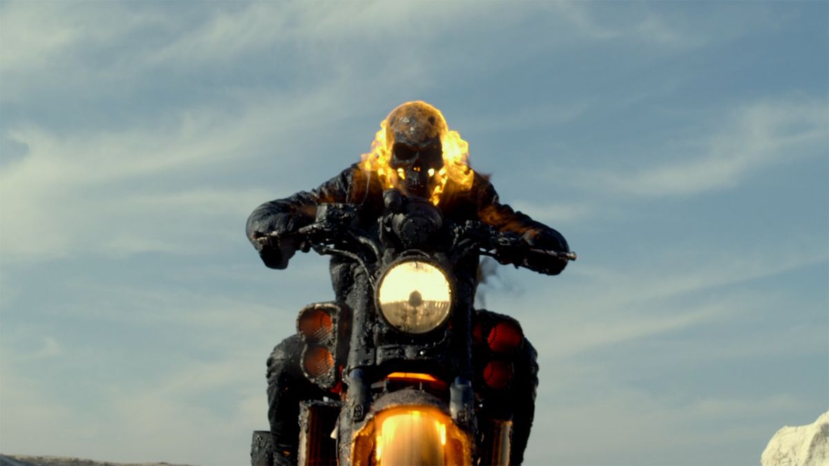 Nicolas Cage as Ghost Rider in Ghost Rider: Spirit of Vengeance