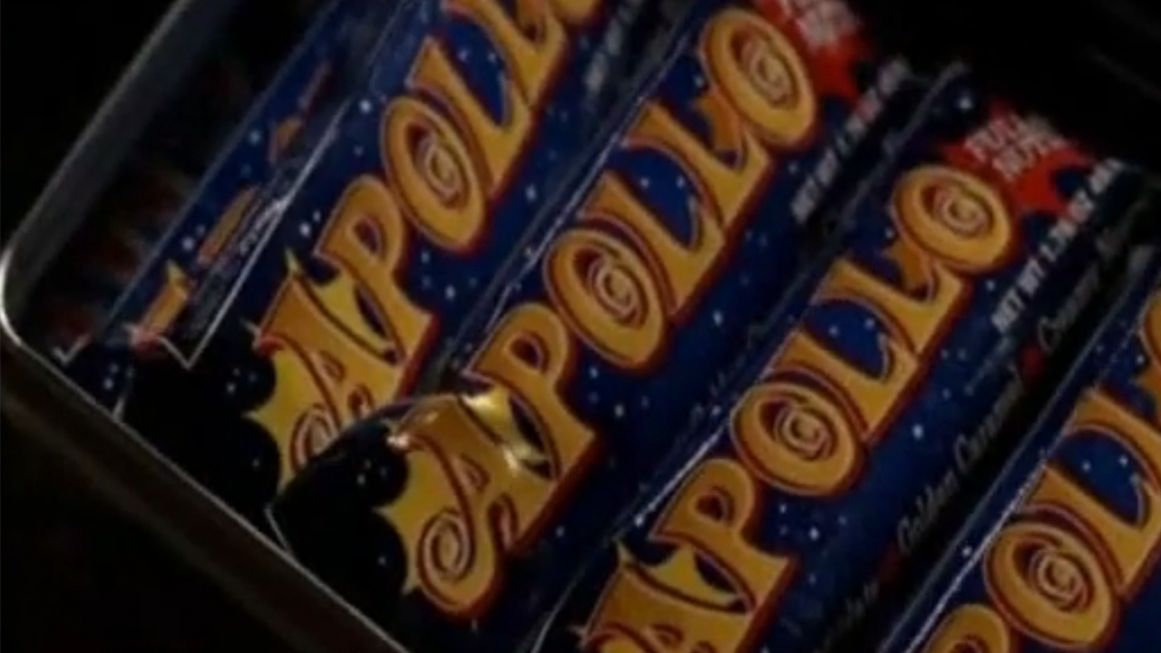 A close up of Apollo Bars on Lost