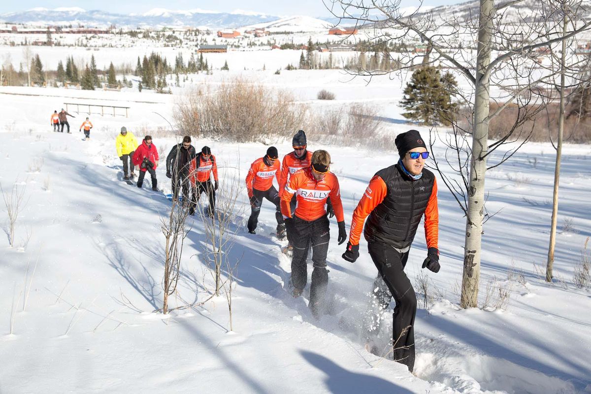 Rob Britton led the charge up nearly 2000 feet of vertical gain on Sheep Mountain.