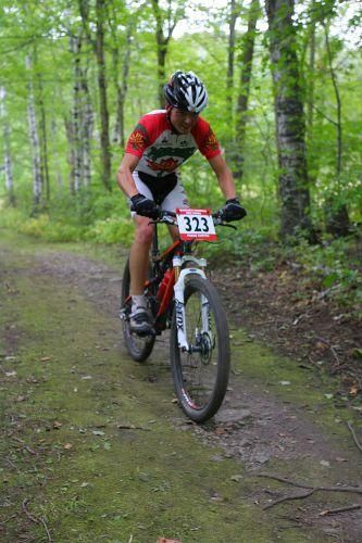 Sam Oftedahl cruising on the ski trail
