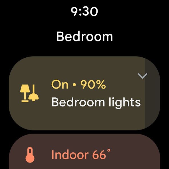 Control smart lights from Google Home smartwatch app