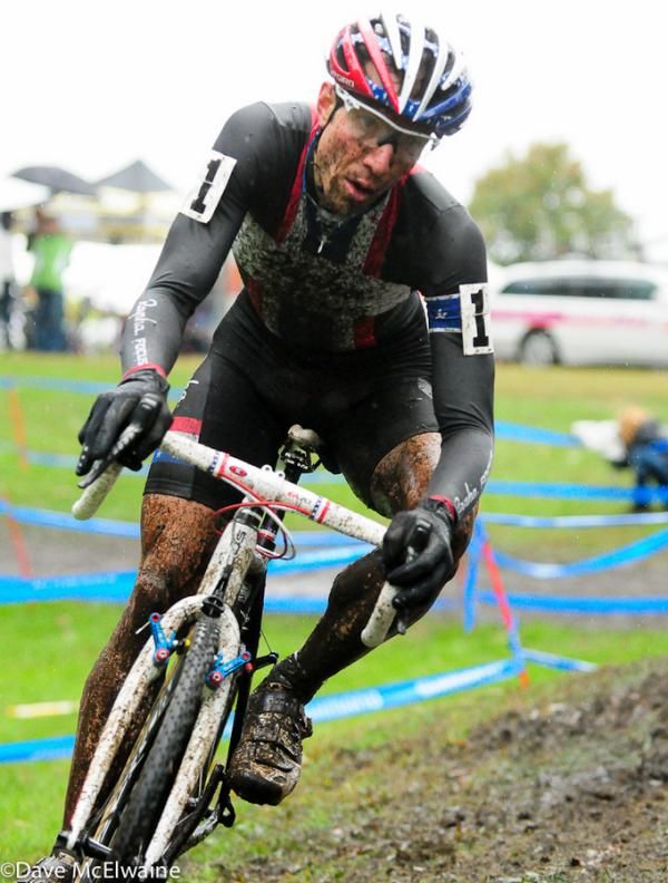 Jeremy Powers (Rapha Focus) chasing Field and McDonald on lap three
