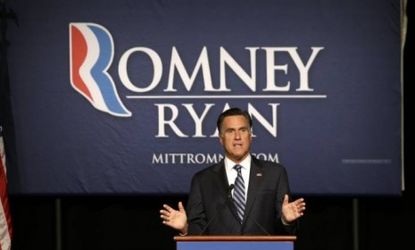 Mitt Romney speaks at a campaign fundraising event at The Grand America in Salt Lake City, Utah on Sept. 18: It might be time for Romney to hand out pink slips in his campaign, says Peggy Noo