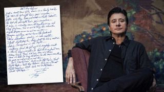 Steve Perry and his handwritten lyrics for Don't Stop Believing