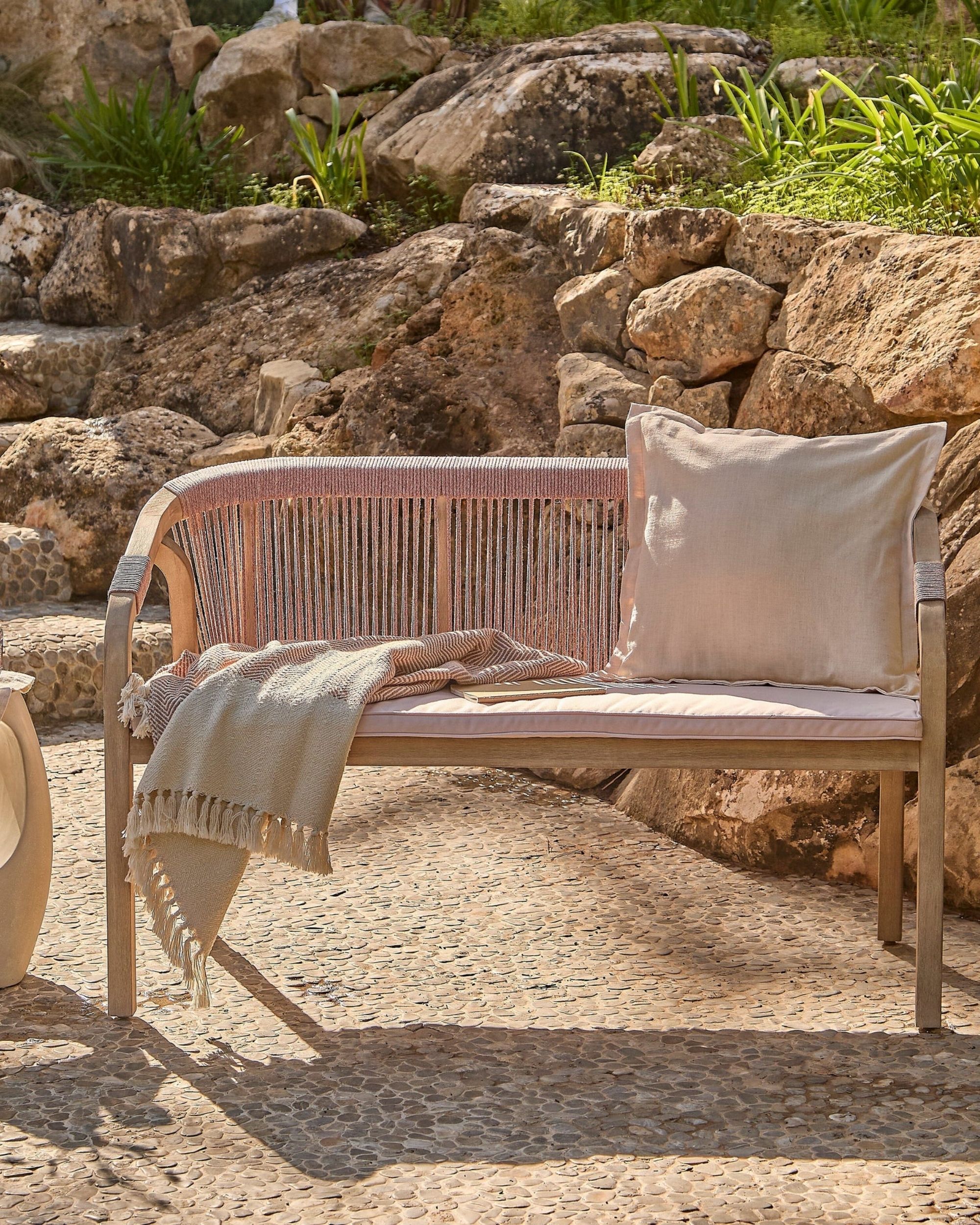 Laura James, Shiro Wooden Garden Bench - Pink