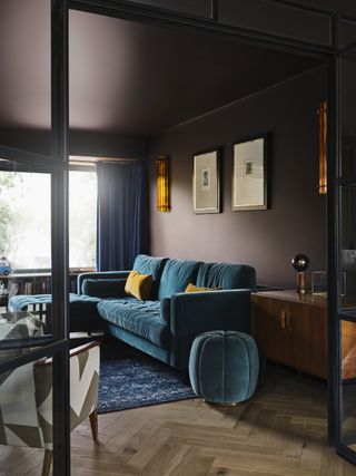 Living room in Purple Brown from Little Greene