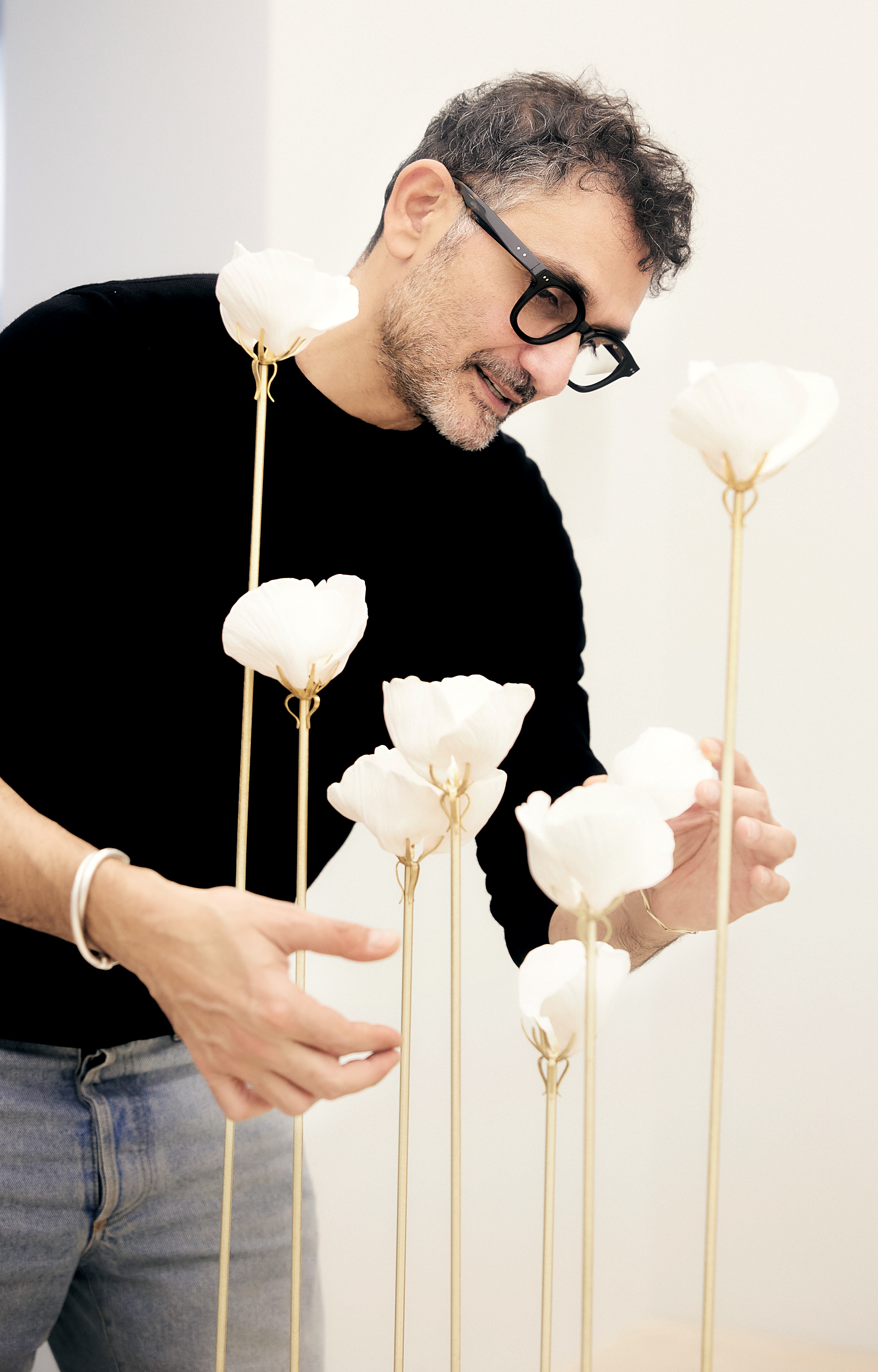 Francis Kurkdjian at the exhibit of his work Perfume, Sculpture of the Invisible