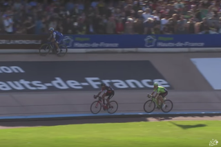 A spectator appeared to have grabbed Zdenek Stybar's arm in the Paris-Roubaix finale.