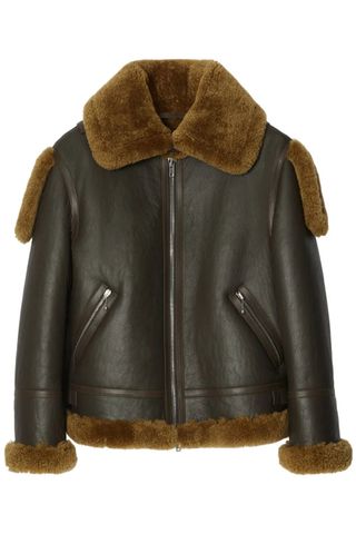 Burberry shearling leather aviator jacket