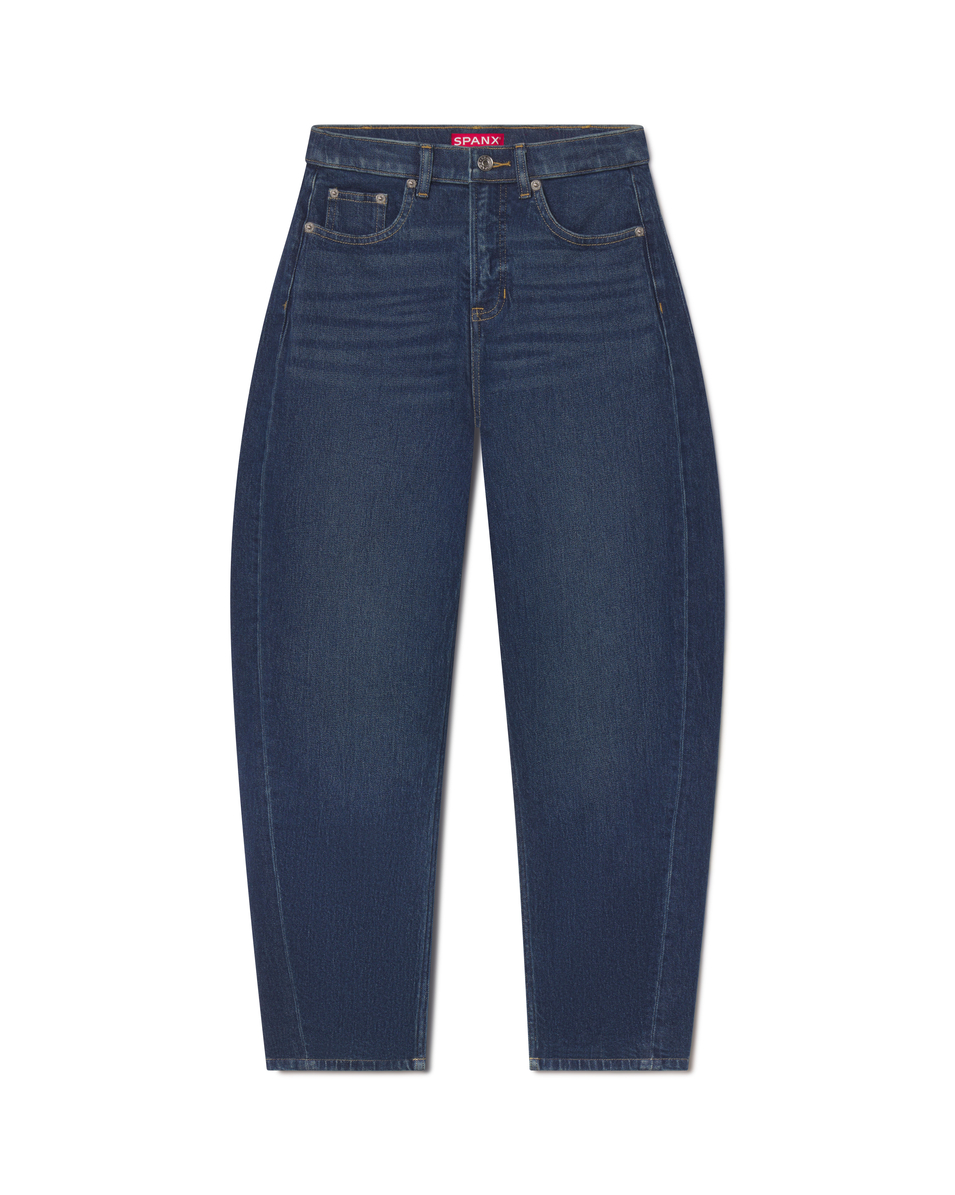 Spanx, Barrel Leg Jeans in Adriatic Blue