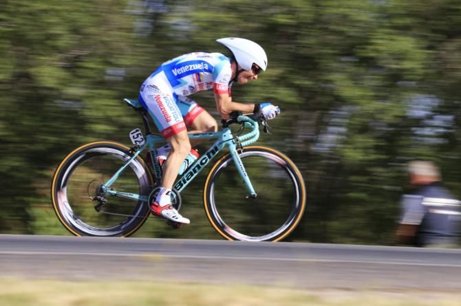 Emanuele Sella (Androni Giocattoli) in time trial mode