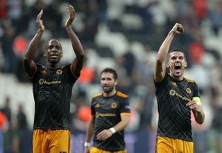 Boly leads the applause at the end of the game