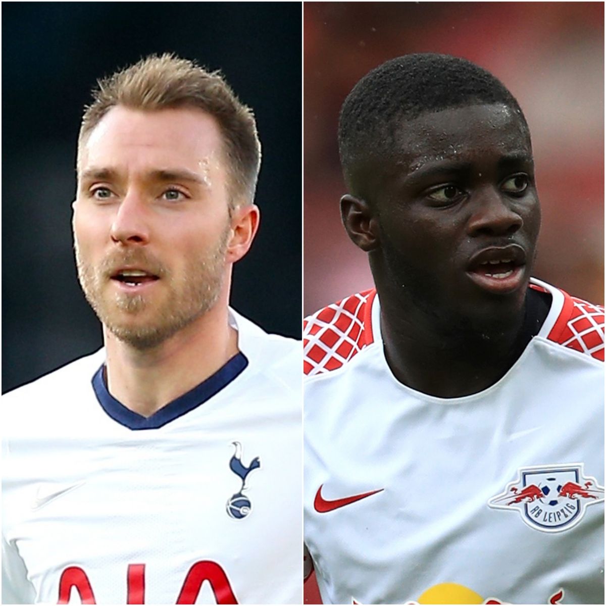 Christian Eriksen and Dayot Upamecano