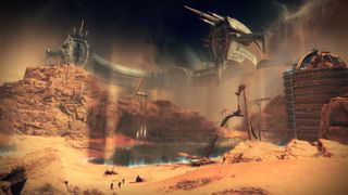 Destiny 2: The Witch Queen Campaign: Savathun's ship floats above Mars