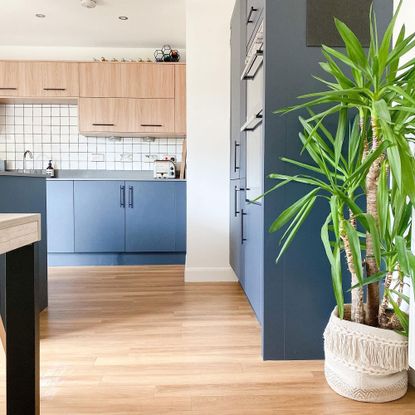 Kitchen makeover with vinyl wrap cupboards