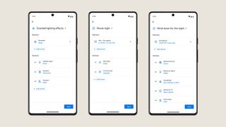 A look at a few examples of the new starters and actions users can find in the Google Home app.