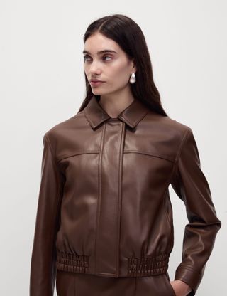 Harrington Faux Leather Jacket