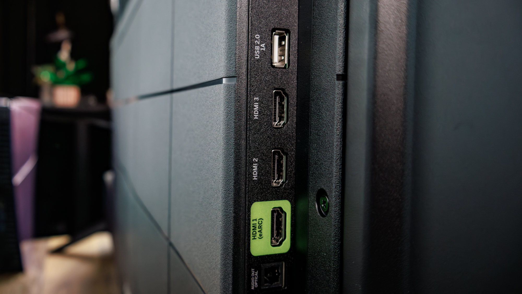 The ports on a Vizio Mini LED Quantum 4K Smart TV