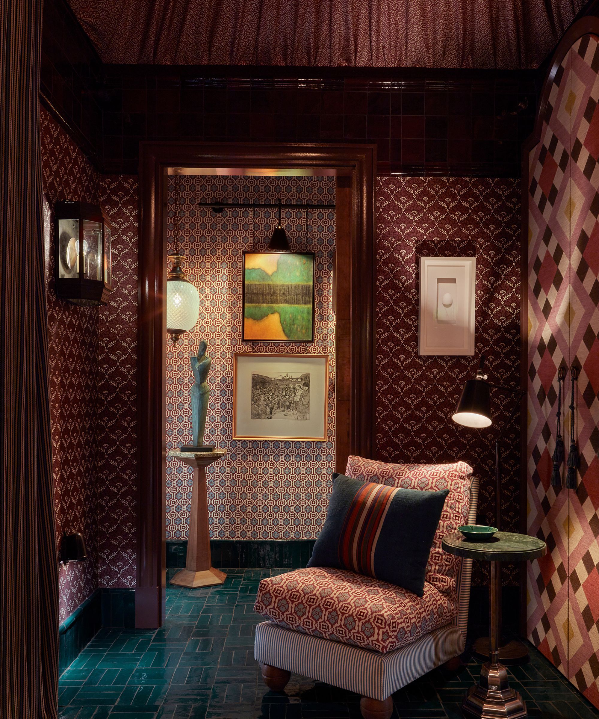 A pink powder room