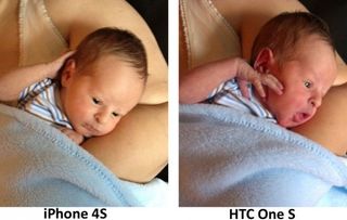 HTC One S vs. iPhone 4S Baby Photo