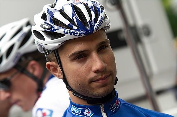Nacer Bouhanni (FDJ-BigMat) awaits the start of stage 1.