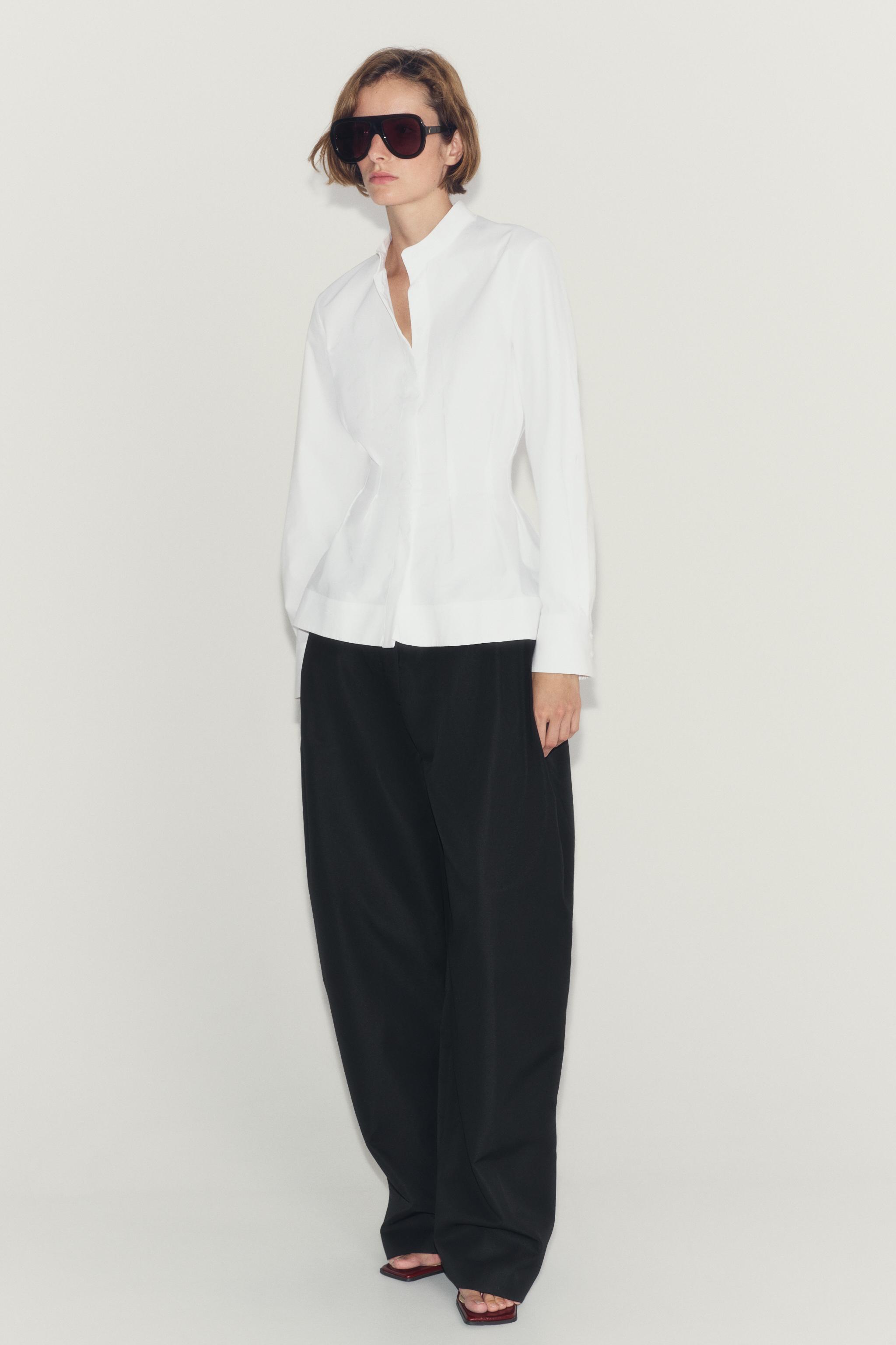 Zw Collection Poplin Shirt - White - Xs