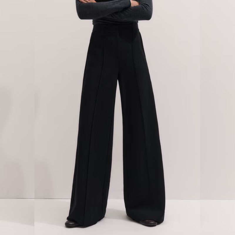 black tailored trousers