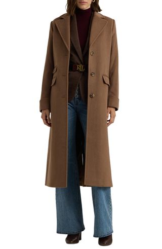 Lauren Ralph Lauren Longline Wool Blend Reefer Coat (Was $330) 