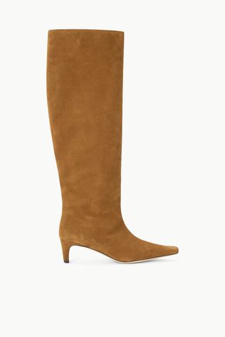 Wide Shaft Wally Boot | Tan Suede