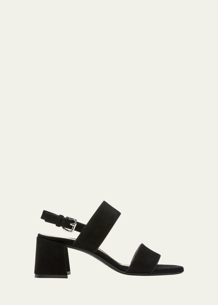 Flemming Suede Dual-Strap Slingback Sandals