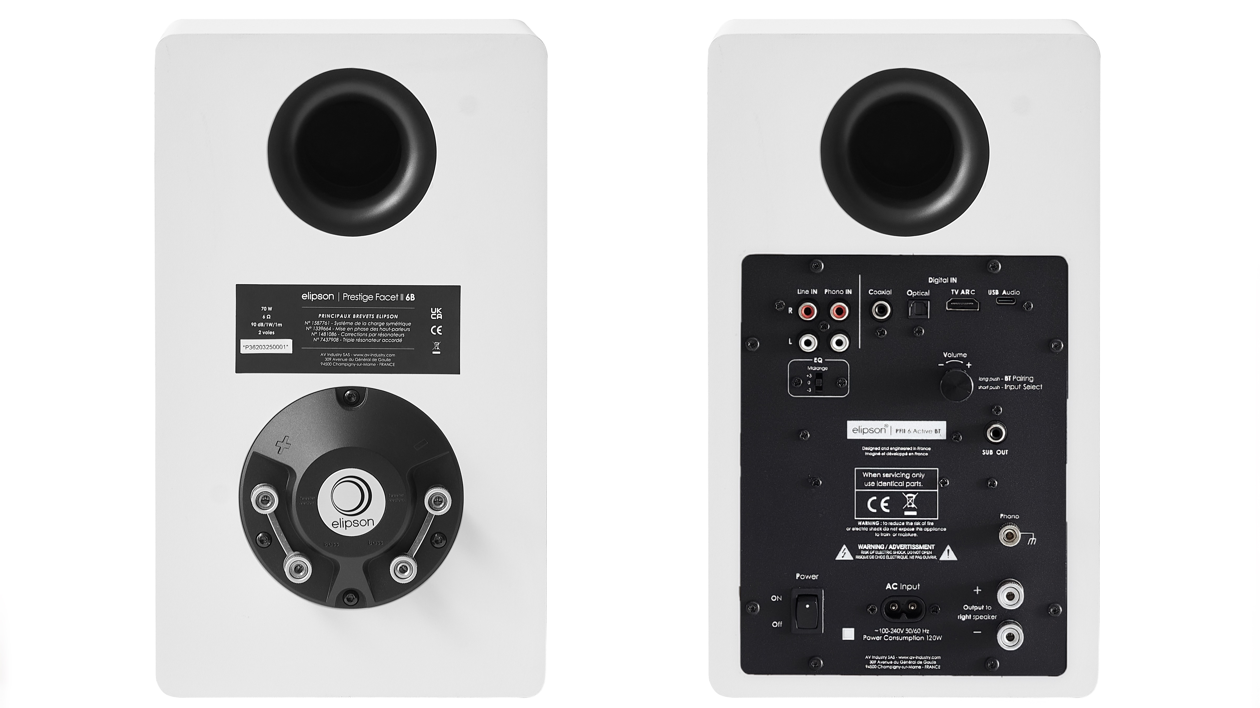 Elipson Prestige Facet II 6 Active BT speakers