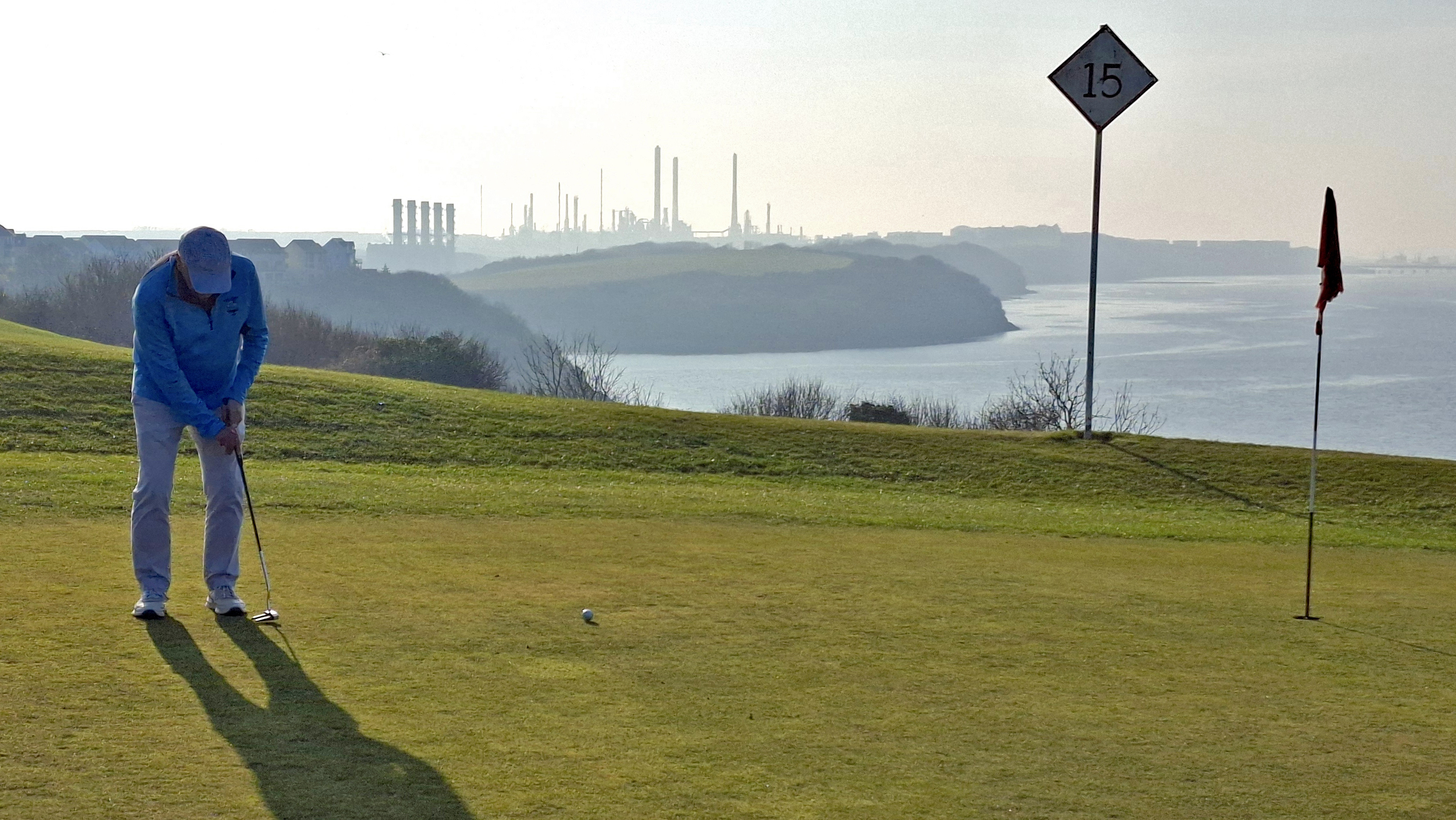 Rob Smith putting on the 15th at South Pembrokeshire