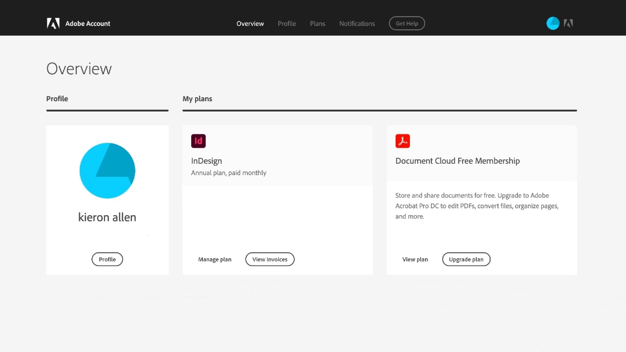 Adobe password