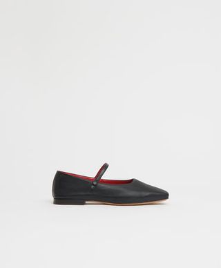 Square Toe Mary Jane – Black/Flama