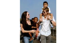 Brad Pitt and Angelina Jolie with kids